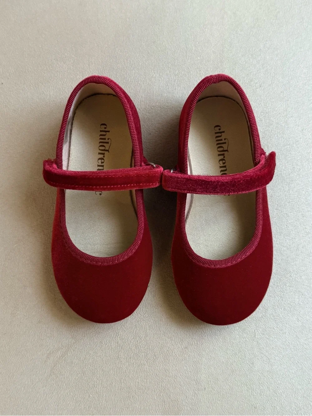 ChildrenChic Cassie Red Velvet Mary Jane Shoes Girls Size 24
